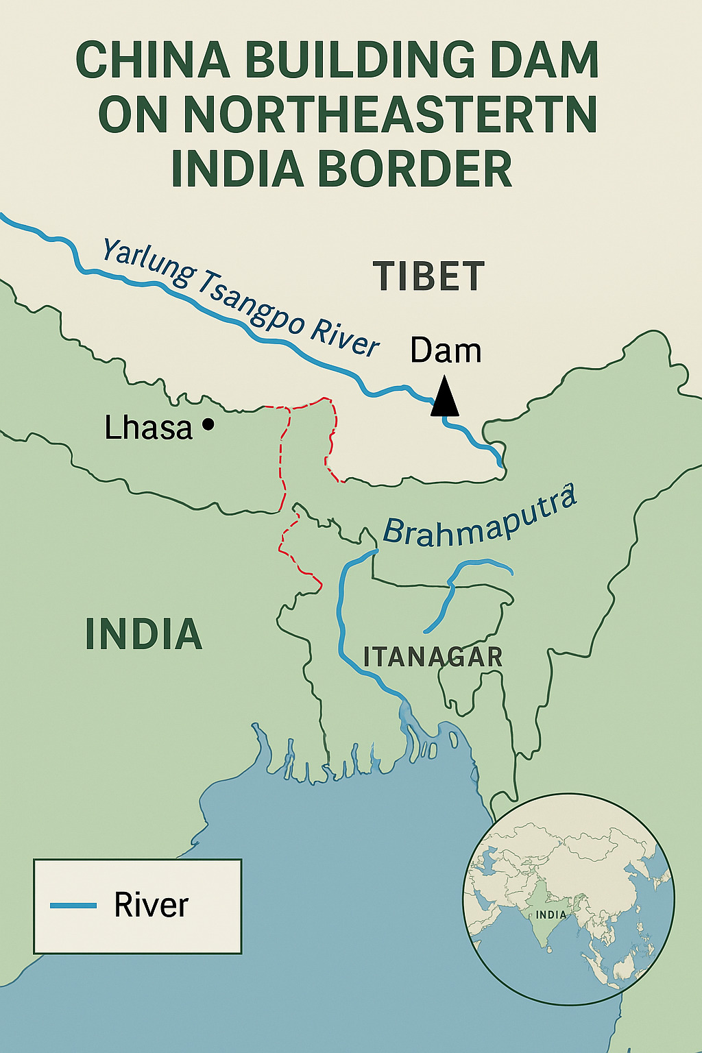 tsangpo river location map