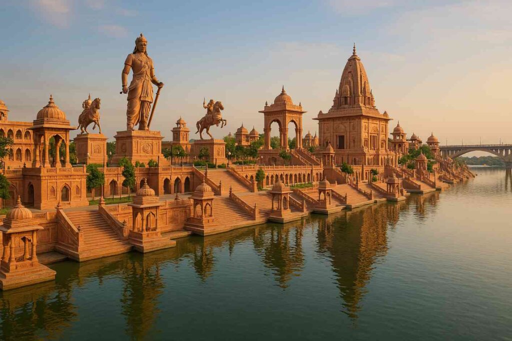 Chambal Riverfront Kota lit up